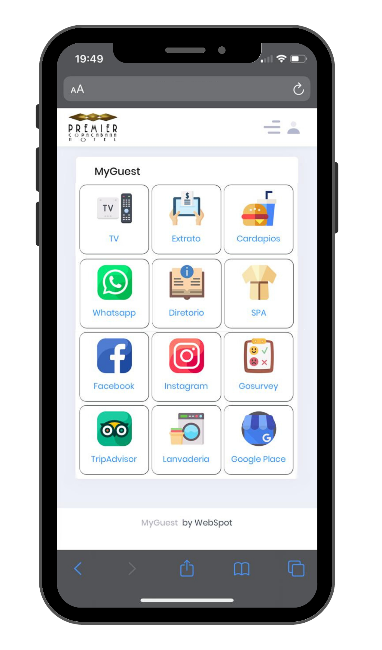celular-myguest Sistema de Governança Online